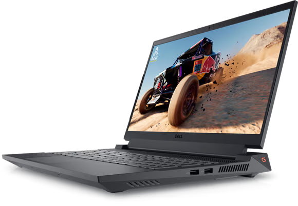 An open Dell G15 laptop